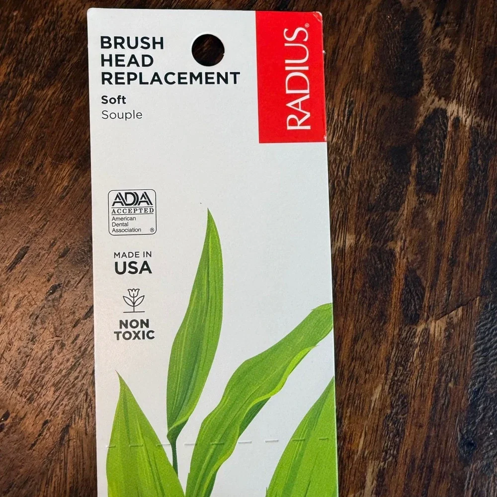 RADIUS Brush Head‎ Replacement Soft 2-Pack for Big Brush and Source Clear White